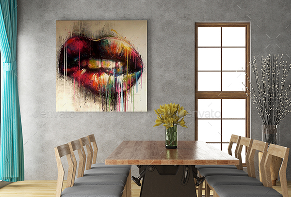 Art Wall Mockup Photoshop Template