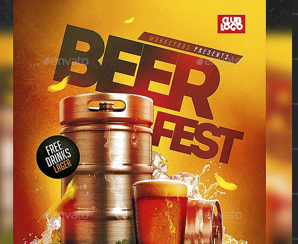 Attractive Beer Fest Bash Flyer Template