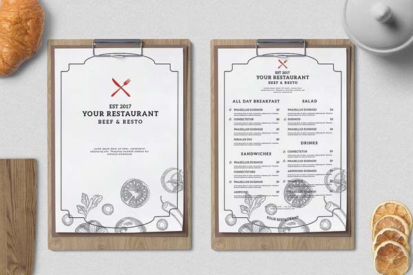 Attractive Wine Drinks Menu Template