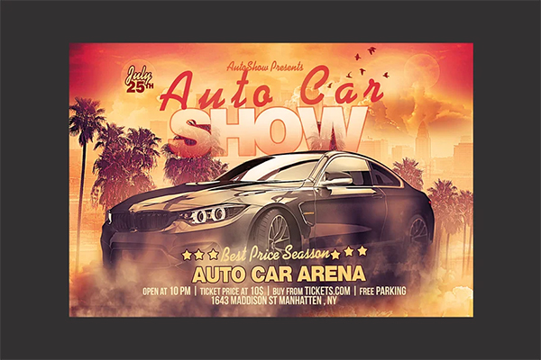 Auto Car Show Flyer Template