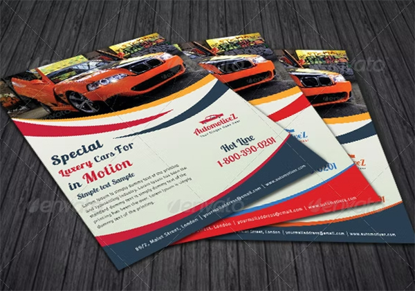 Automobile Business Flyer PSD Design