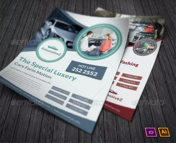 Automobile Business Flyer PSD Template