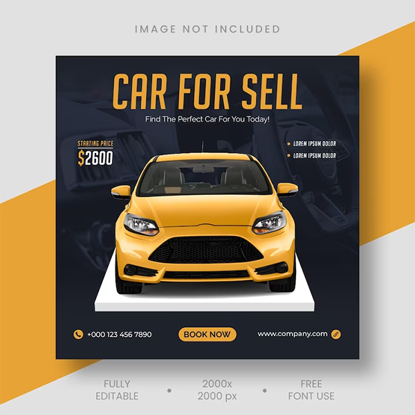 Automobile Free PSD Flyer Template