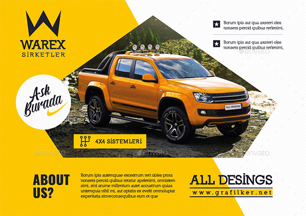 Automobile Introduction Flyer Templates