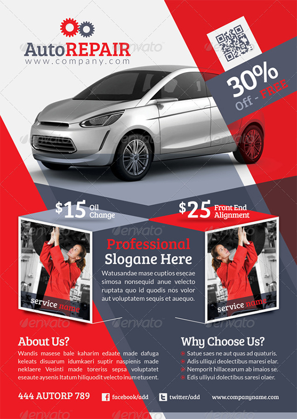 Automobile Repair Flyer Template