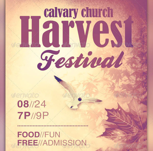 Autumn Festival Church Flyer Template