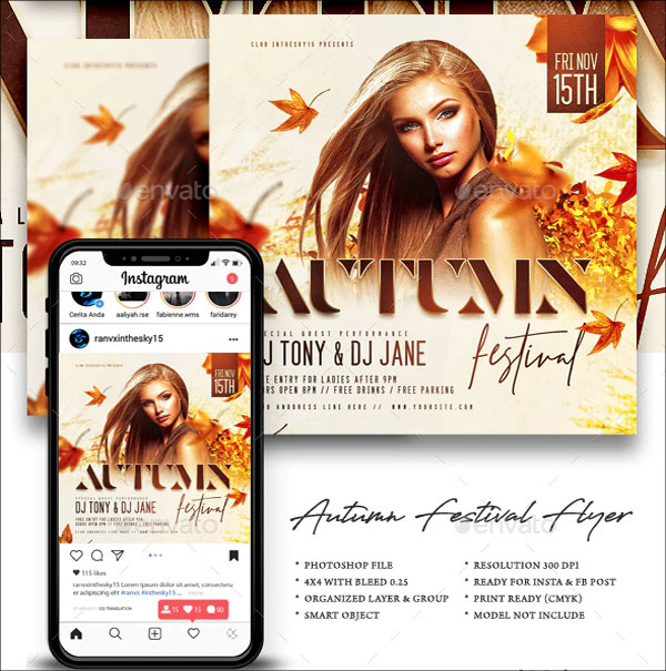 Autumn Festival Flyer PSD