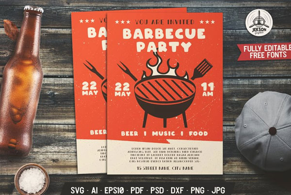 BBQ Editable Flyer Template