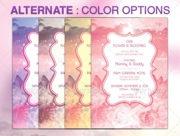 Baby Shower Invitation & Raffle Ticket
