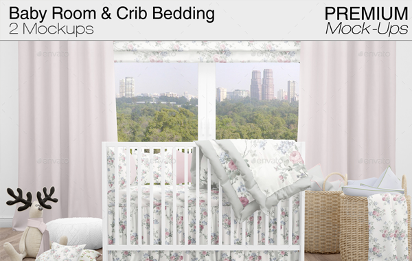 Baby Bedding PSD Mockups