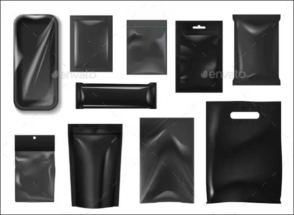 Bags Realistic Mockup, Food Package
