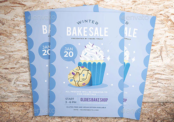 Bake Sale Winter Flyer