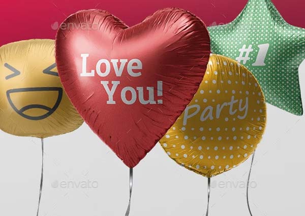 Balloon Mockup PSD Template