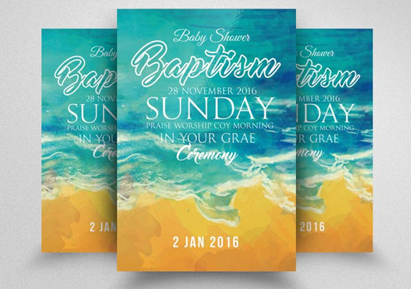 Baptism Church Flyer Template
