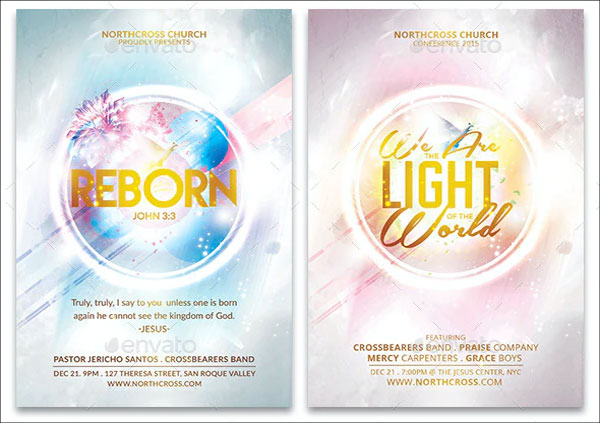 Baptism Reborn Church Flyer