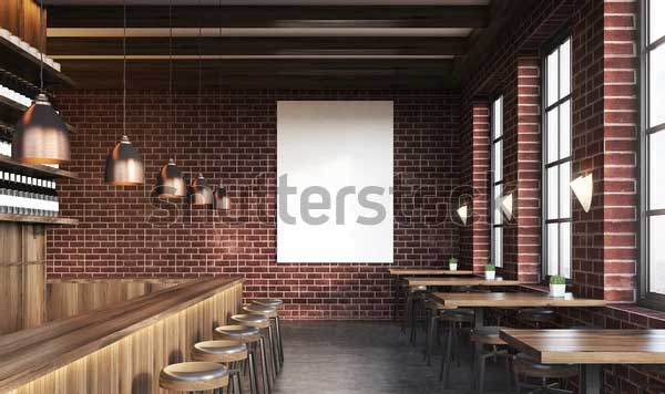 Bar Indoor PSD Poster Mockup
