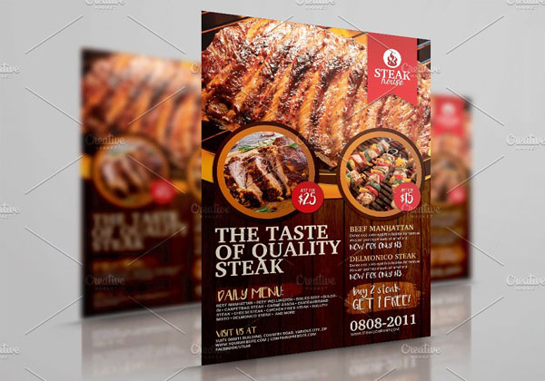 Barbecue Grill Restaurant Flyer