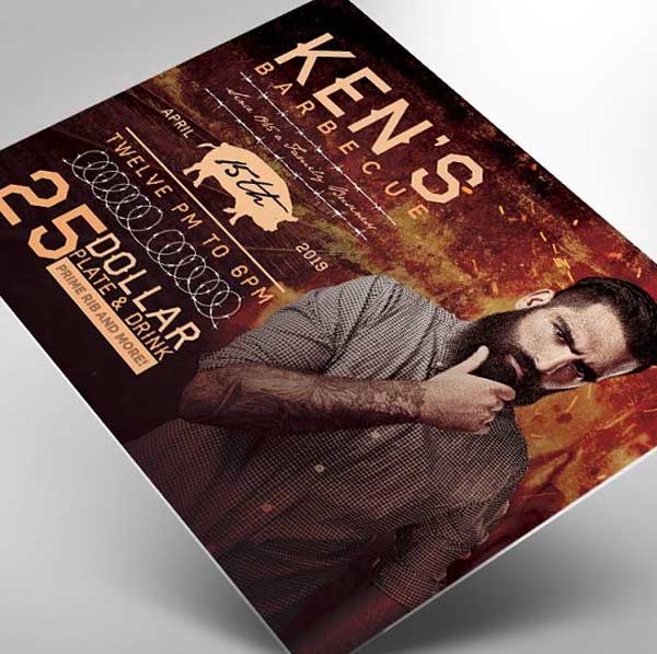 Barbecue Restaurant Flyer Template