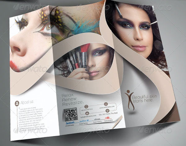 Barber Salon Trifold Brochure Template