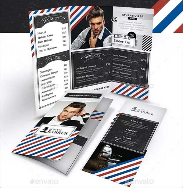 Barber Shop Trifold Brochure
