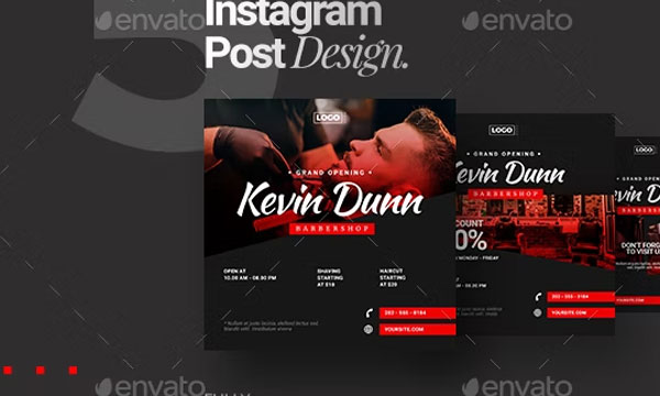 Barbershop Instagram Post Template