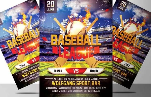 Baseball Flyer Editable Template