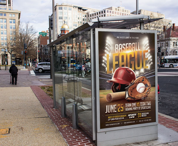 Baseball Flyer Ticket Template