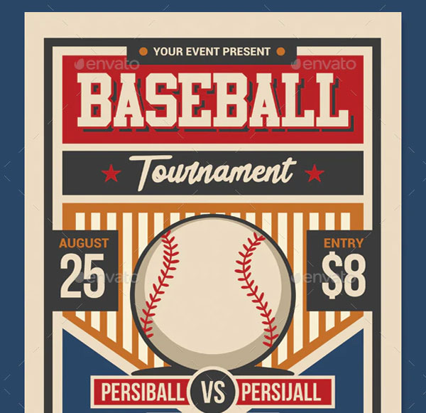 Baseball Flyer Ticket