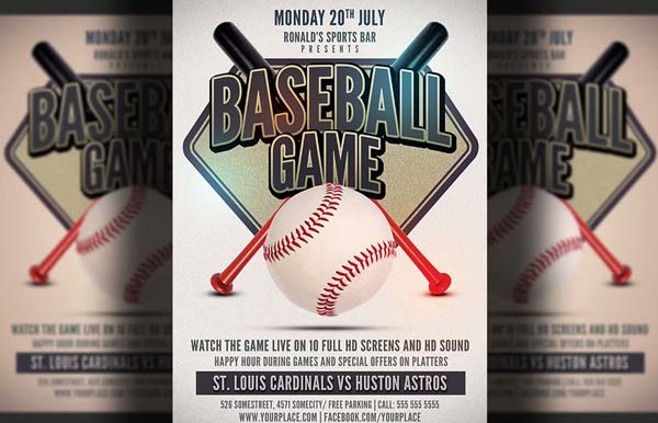 Baseball Game Flyer Design