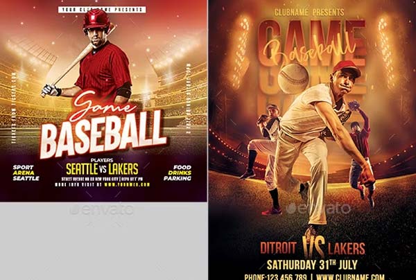 Baseball Game Flyer Premium Template