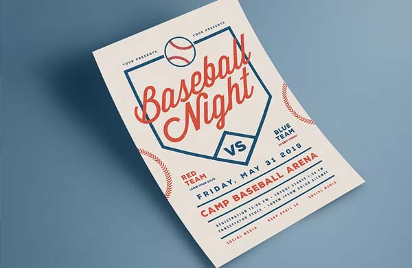 Baseball Night Flyer Template