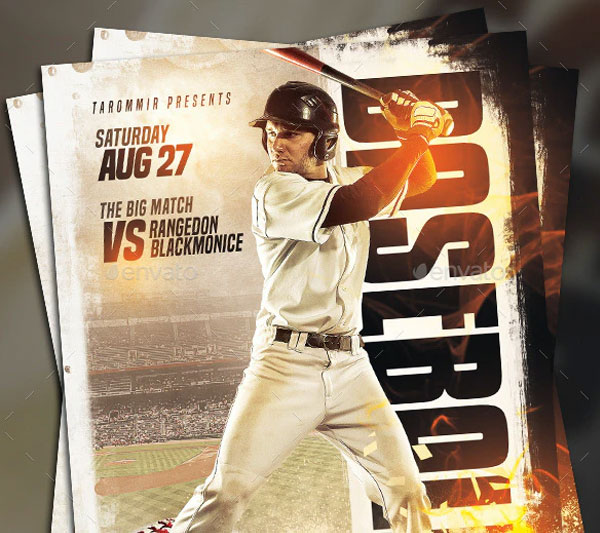 Baseball Ticket Flyer Template