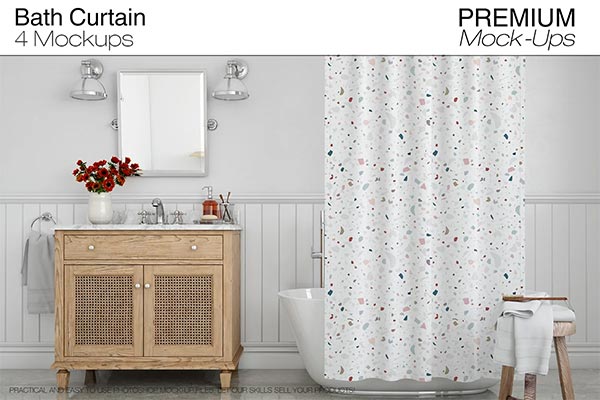 Curtain Mockup Set Template