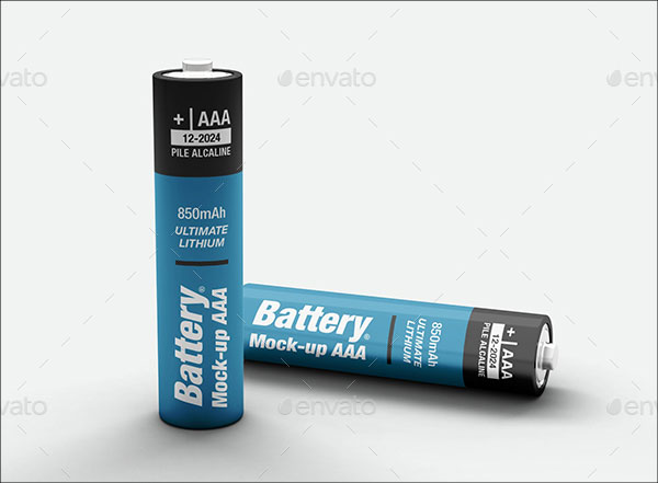 Battery Mock-up Template