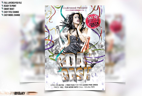 Valentine's Day Party Invitation Flyer Free Psd