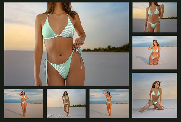 Beach Bikini Mockups Set
