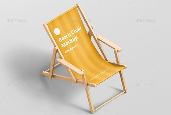 Beach Deck Chair PSD Mockup