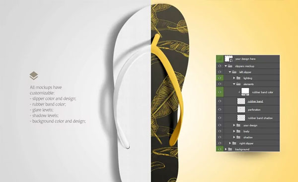 Beach Slippers Mockup