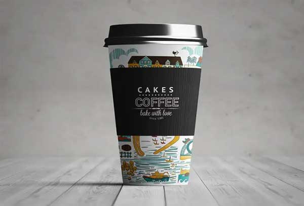 Coffee Paper Bag Mockup