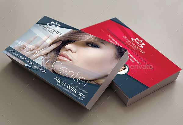 Beauty Center & Spa Business Cards Design