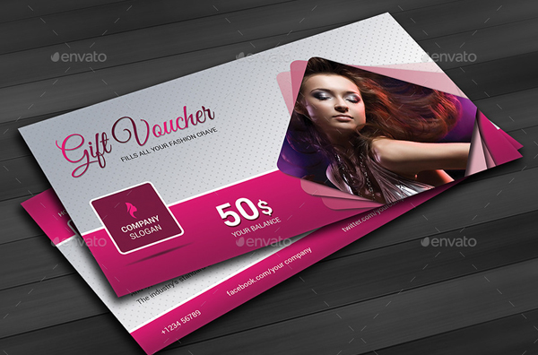 Beauty Fashion Gift Voucher Template