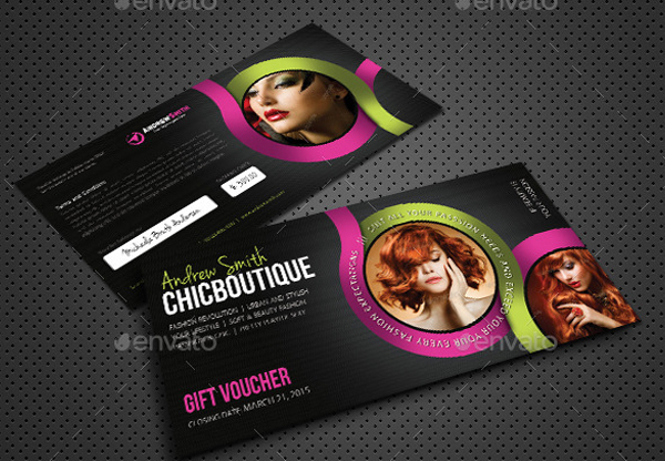 Beauty Fashion Gift Voucher Template