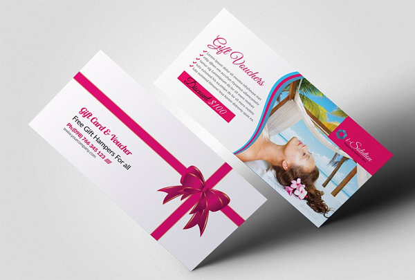 Beauty Massage Spa Gift Voucher Template