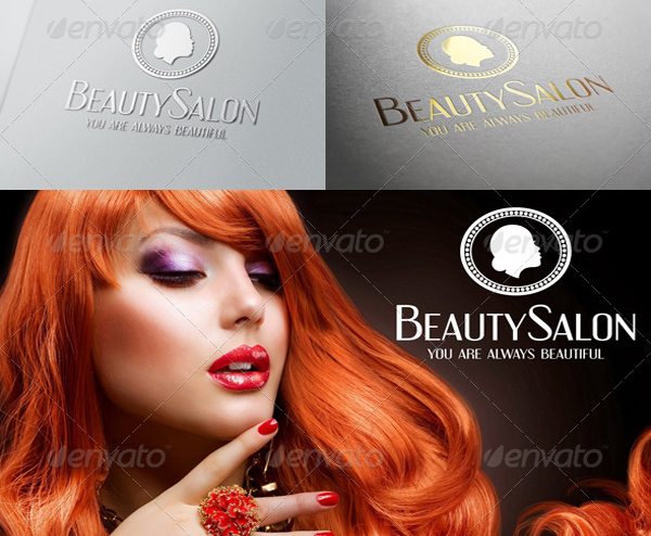 Beauty Salon Badge Logo
