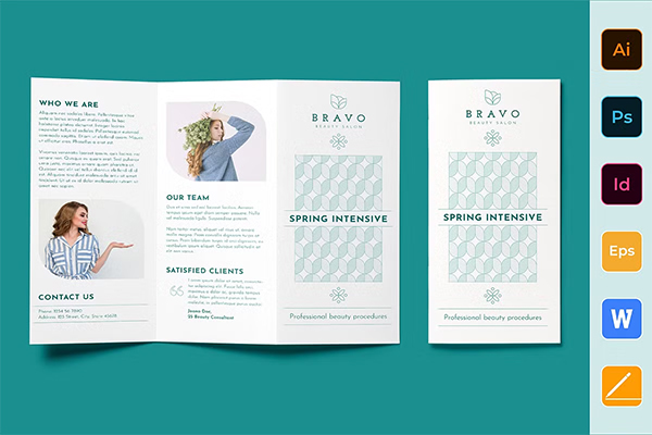 Beauty Salon Trifold Brochure