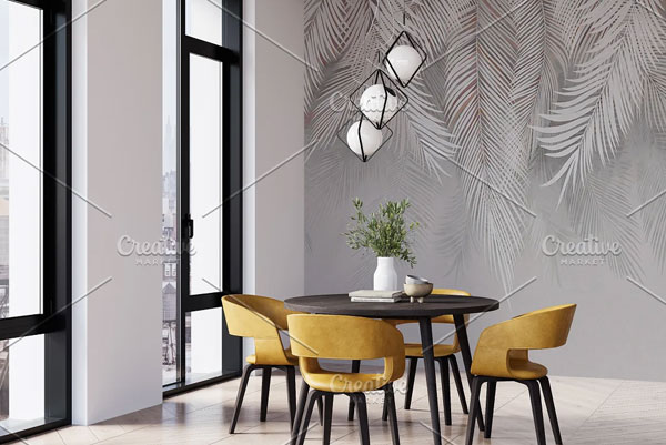 Bed Room Wall Mockup