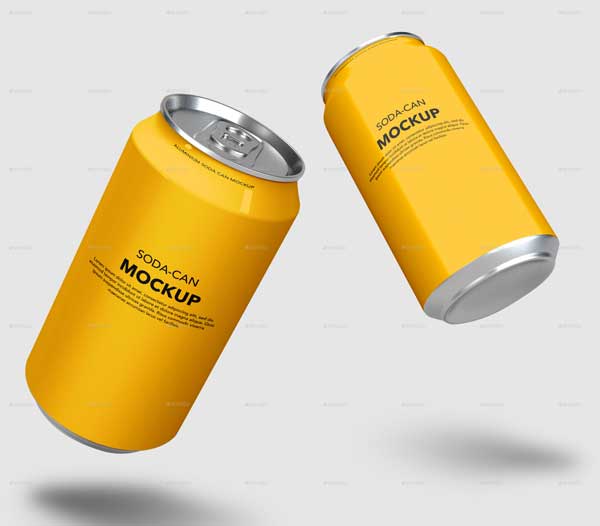 Beer and Soda Can Mockups