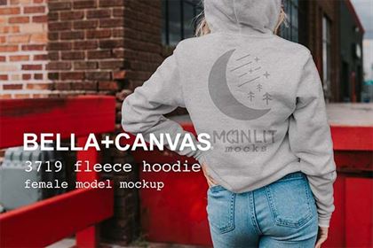 BellaCanvas Hoodie Sweatshirt Mockup