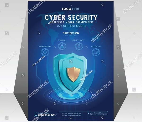 Best Cyber Security Flyer Template Word