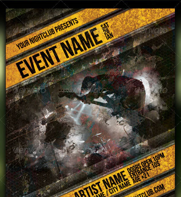 Best Grunge Night Club Flyer Template